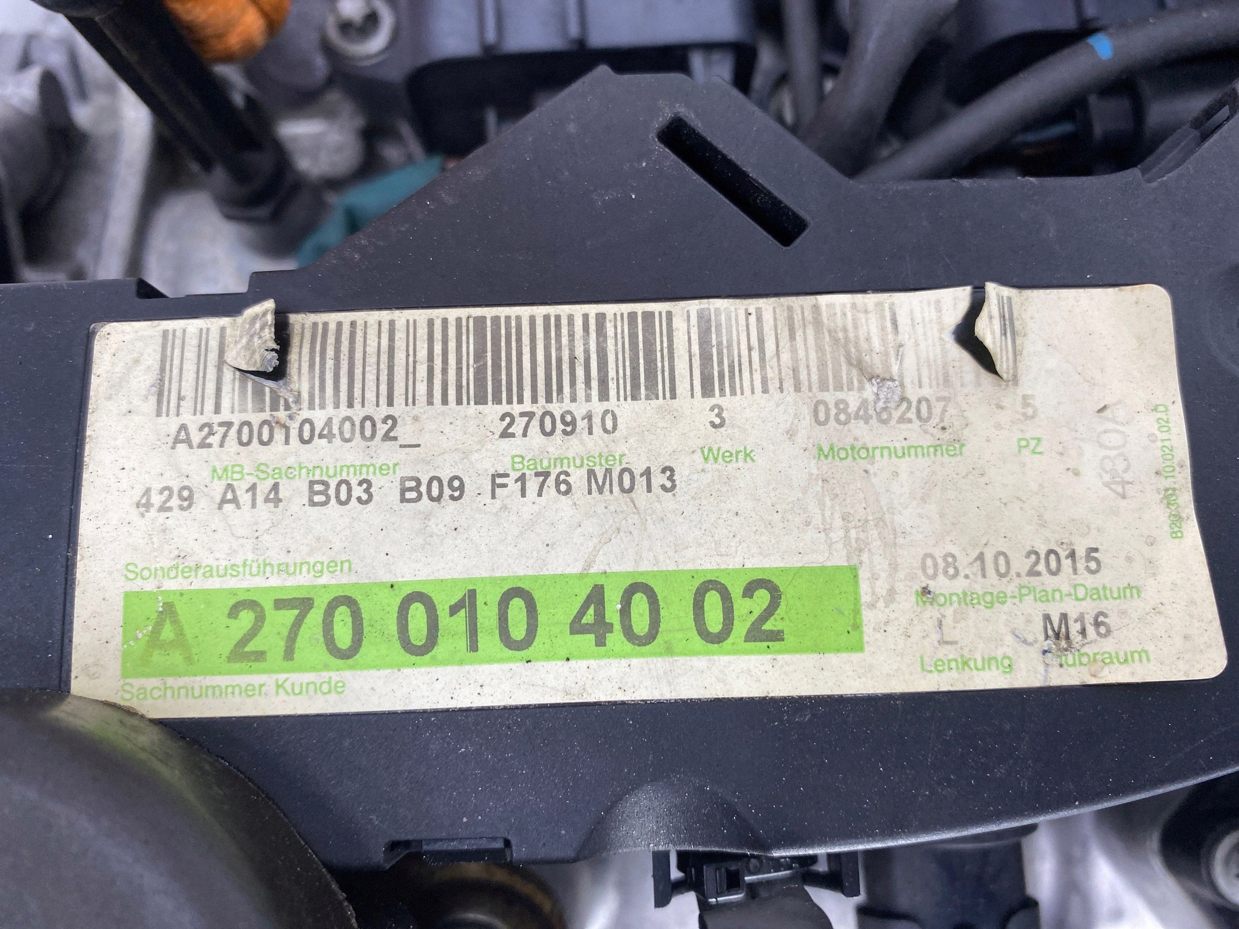 Moteur M 270.910 - Image 7