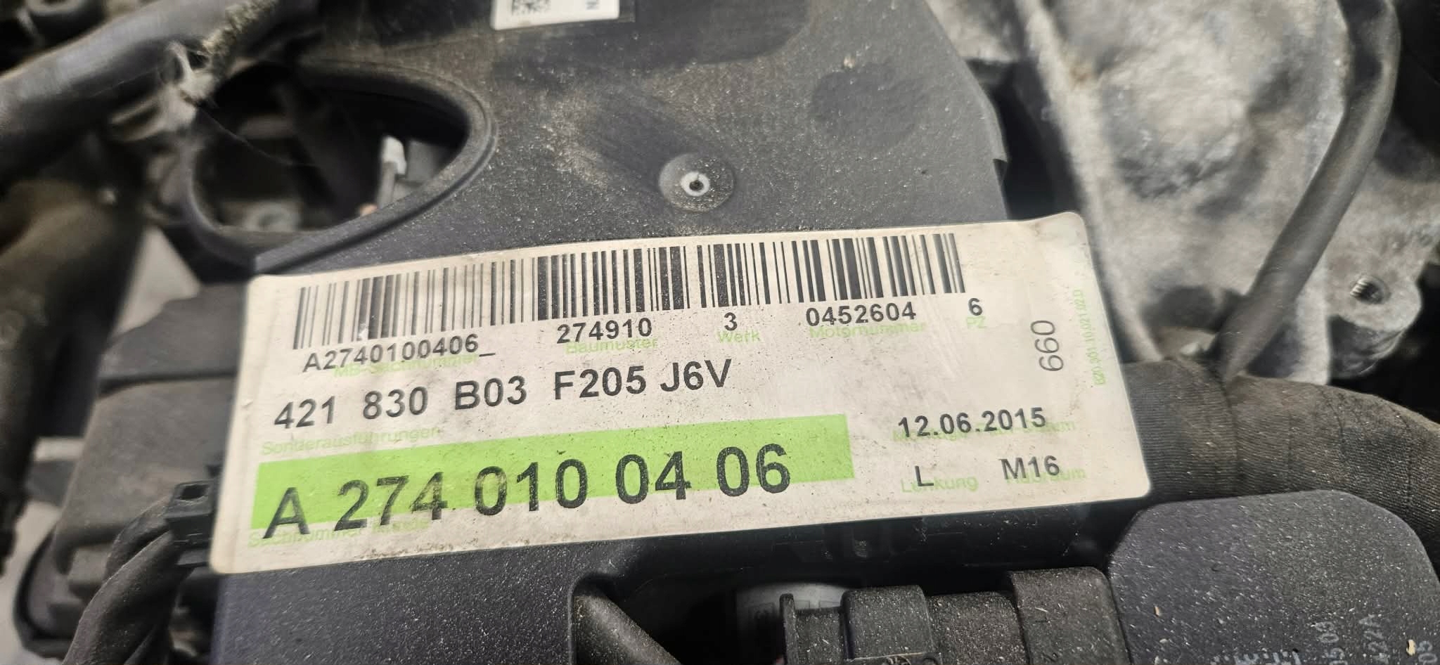 Moteur M 274.910 — vue 5