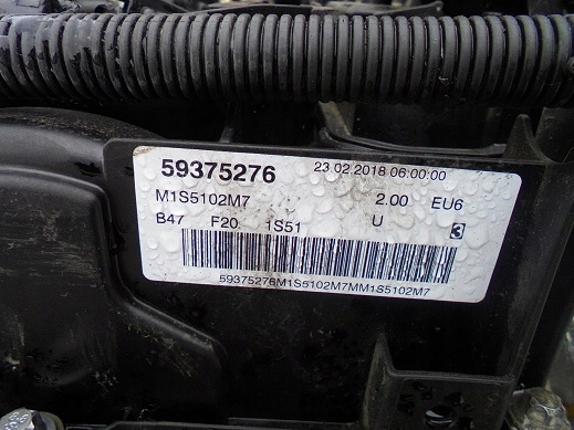 Moteur B47 D20 A — vue 2
